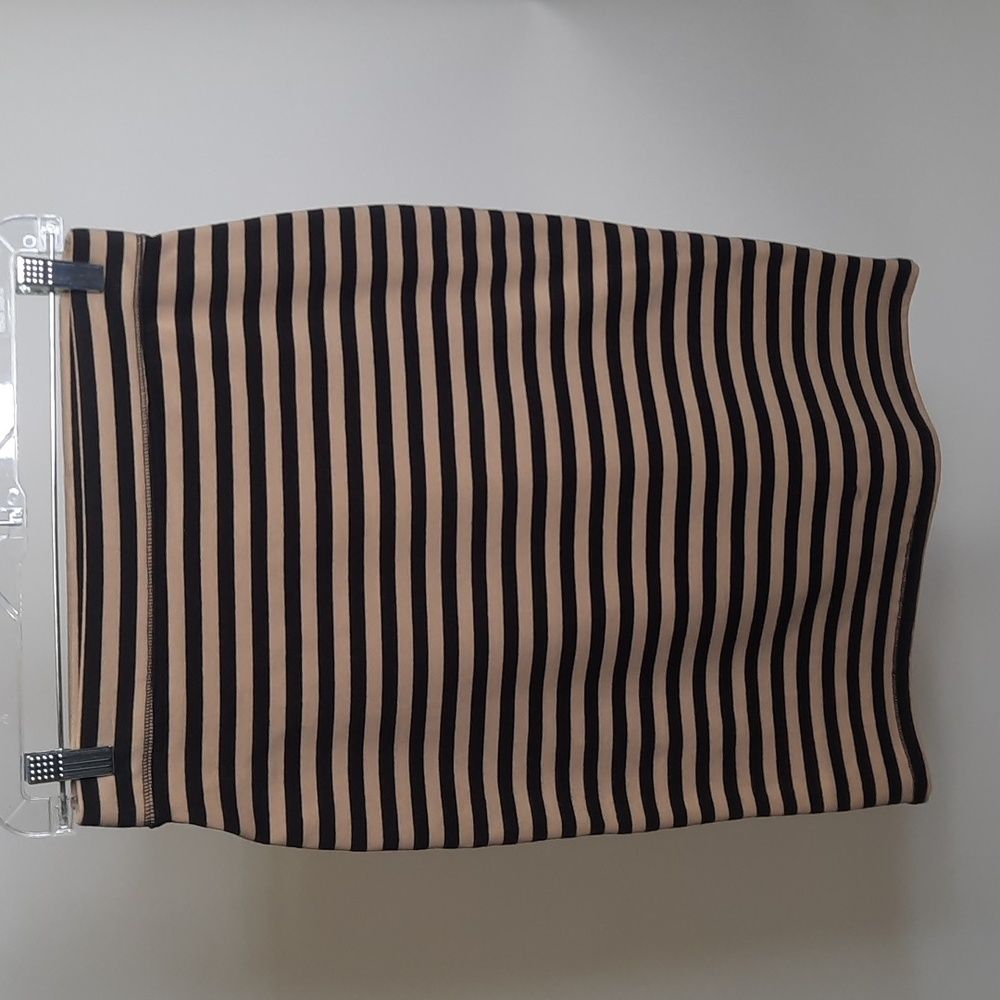Old Navy Tan & Black Striped Pencil Skirt, Size XS